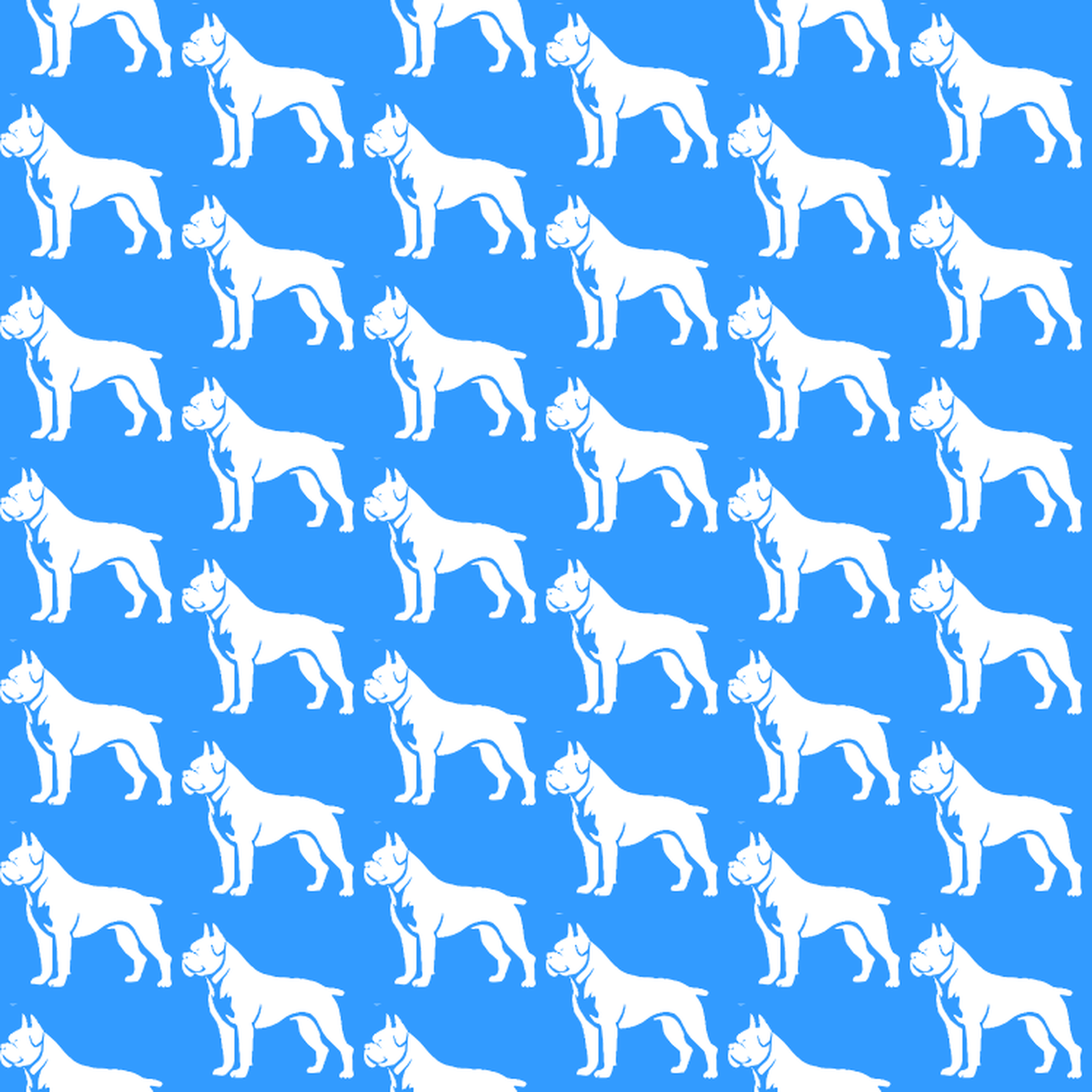 Condensed pattern of American Bulldogs on a blue background