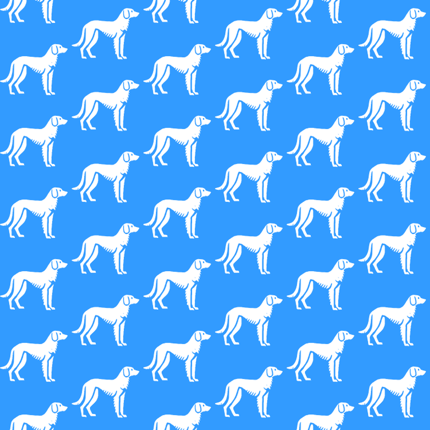 Condensed pattern of Barak hounds on a blue background