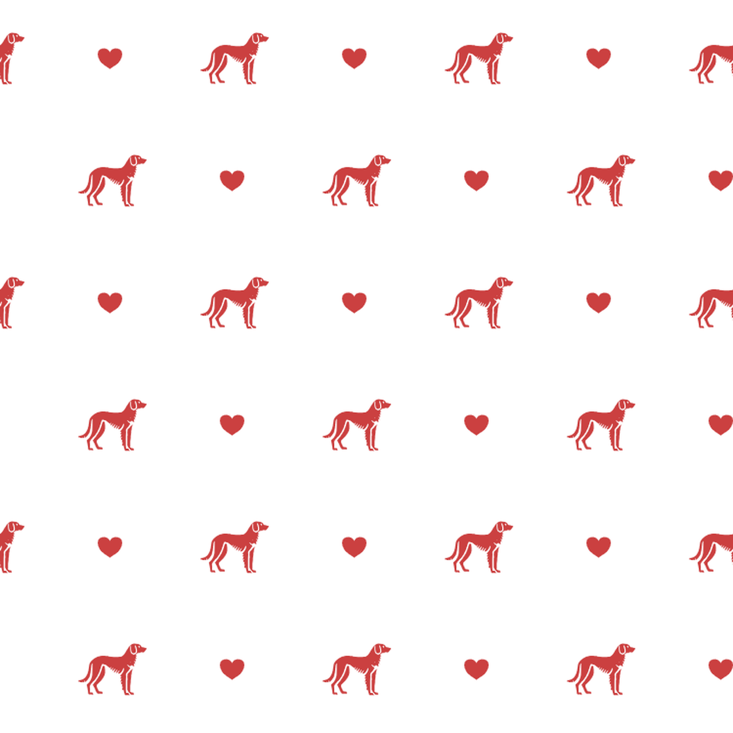 Barak hound with Red Hearts