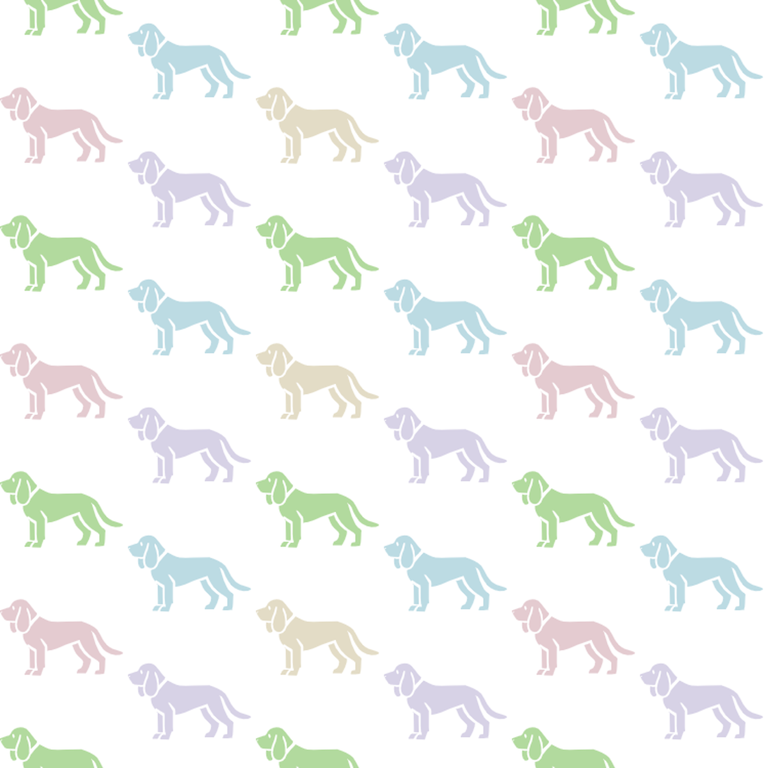 Pastel Candy Colored Basset Artésien Normands