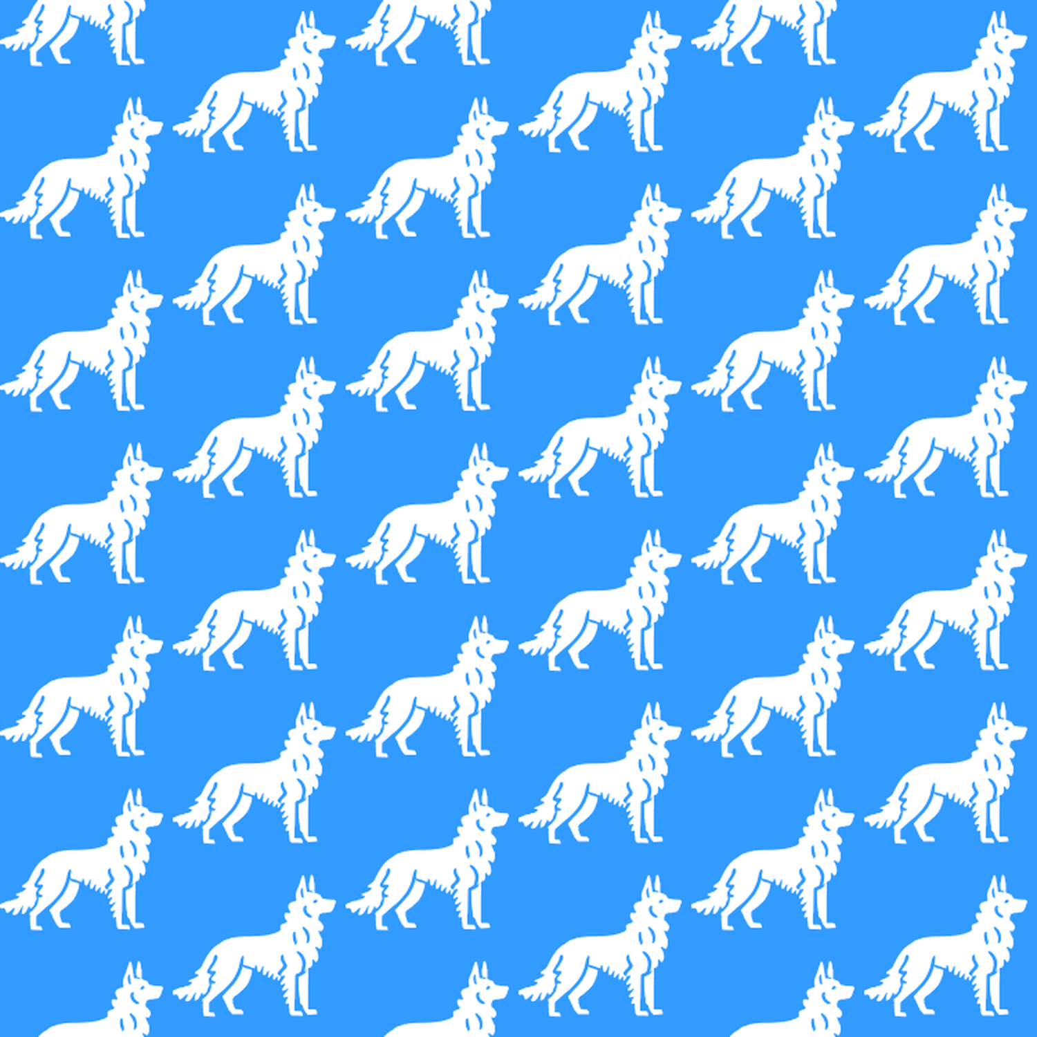 Condensed pattern of Belgian Laekenoiss on a blue background