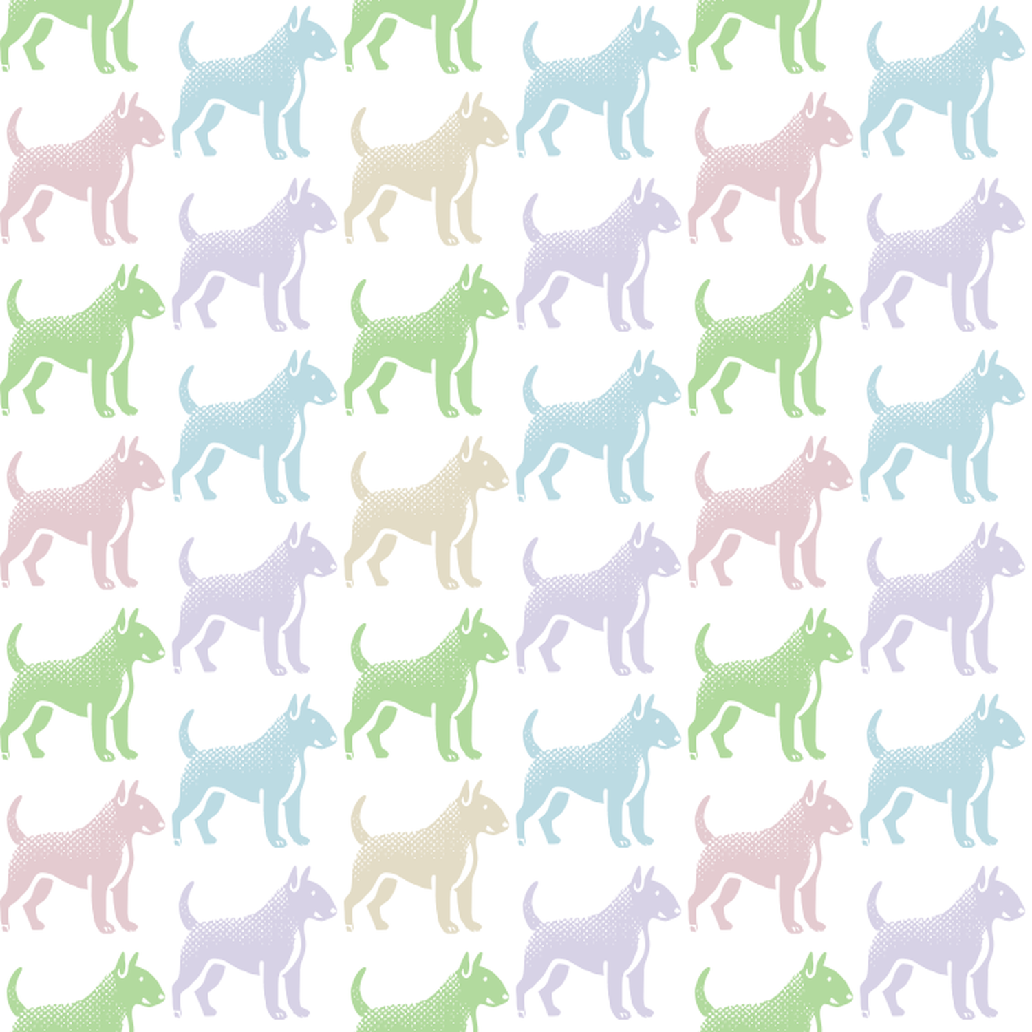 Pastel Candy Colored Bull Terriers