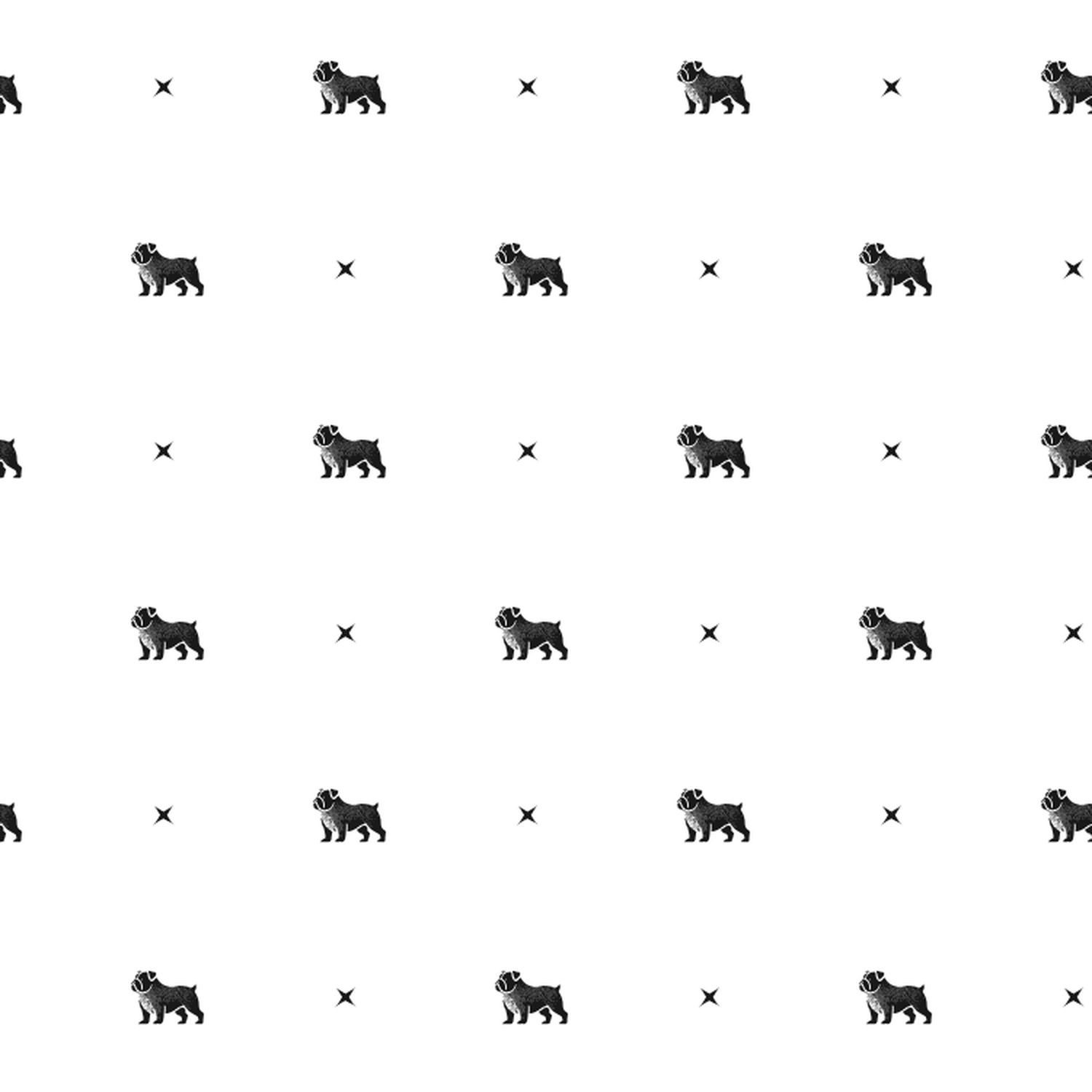 Minimalist pattern of Bulldogs