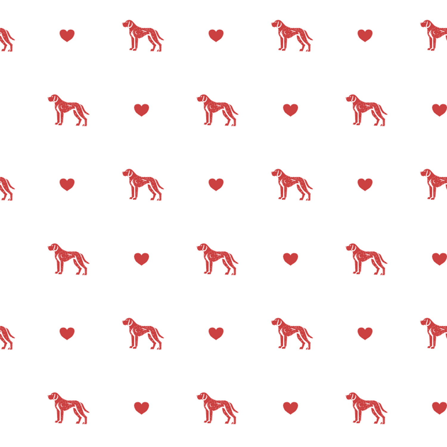 Burgos Pointer with Red Hearts