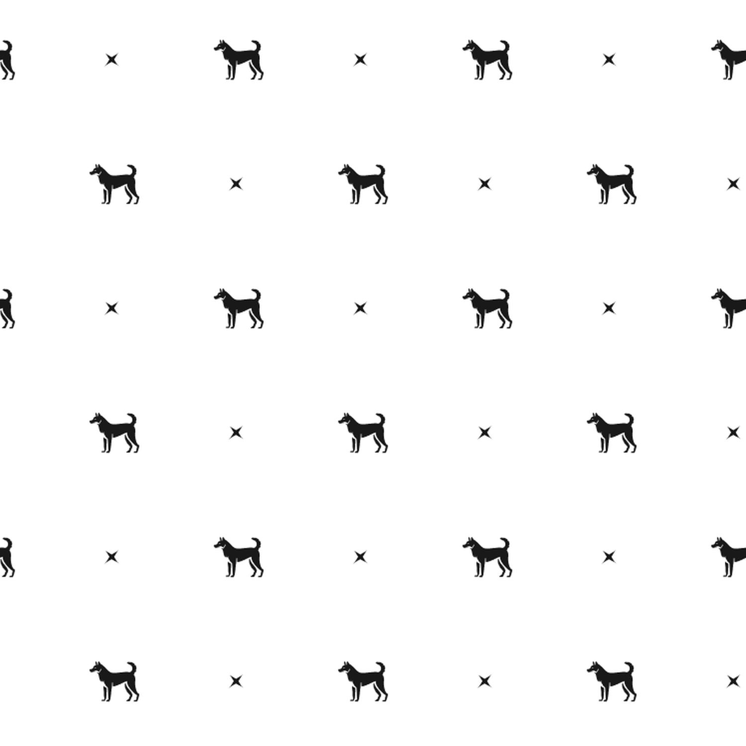 Minimalist pattern of Canaan Dogs