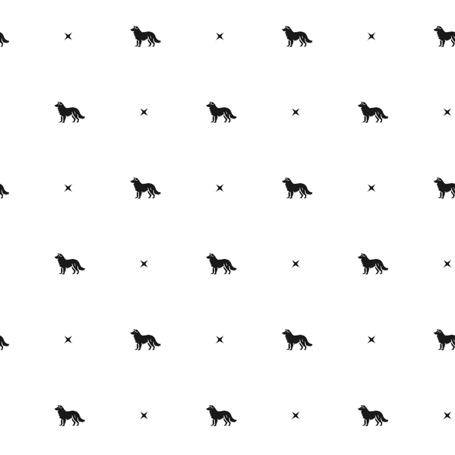 Minimalist pattern of Croatian Sheepdogs