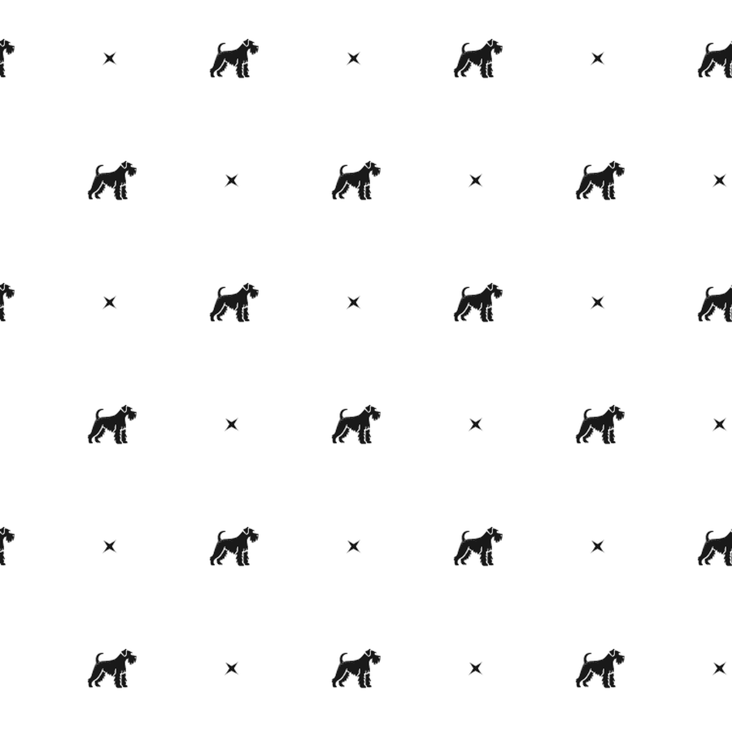 Minimalist pattern of Giant Schnauzers