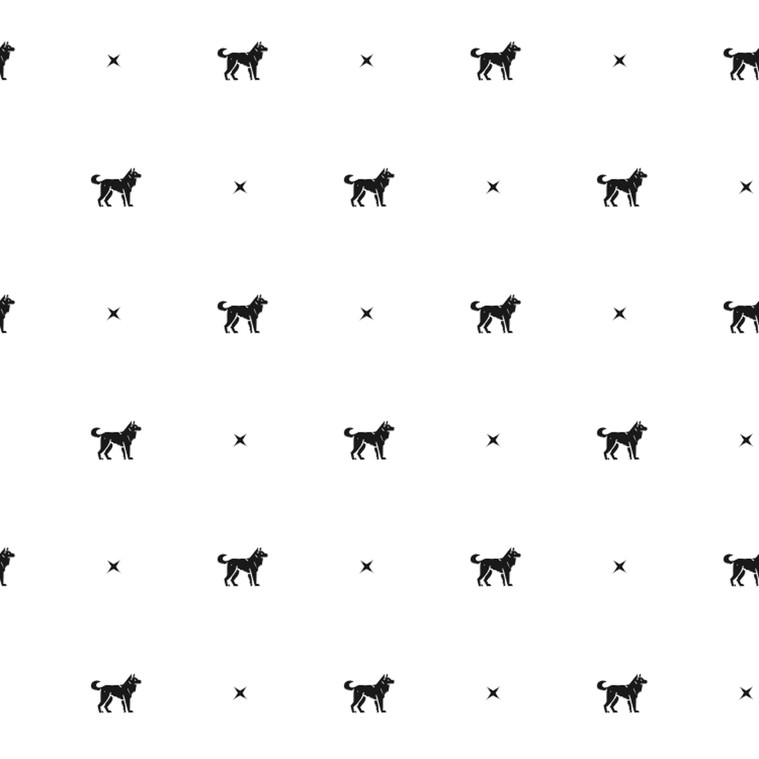 Minimalist pattern of Hällefors Elkhounds