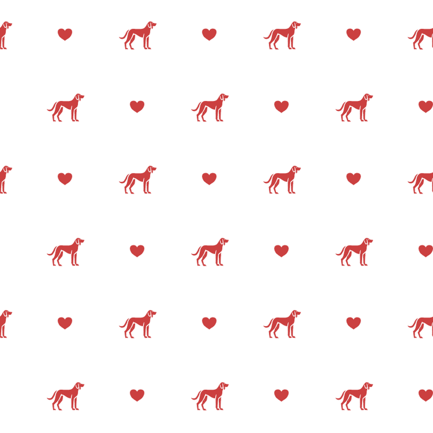 Hygen Hound with Red Hearts