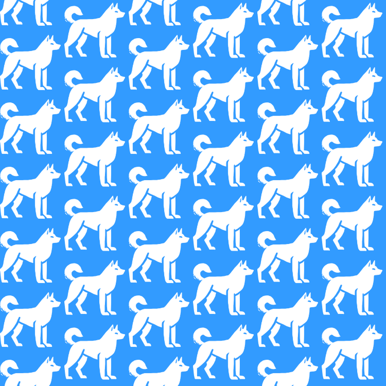 Condensed pattern of Jindos on a blue background