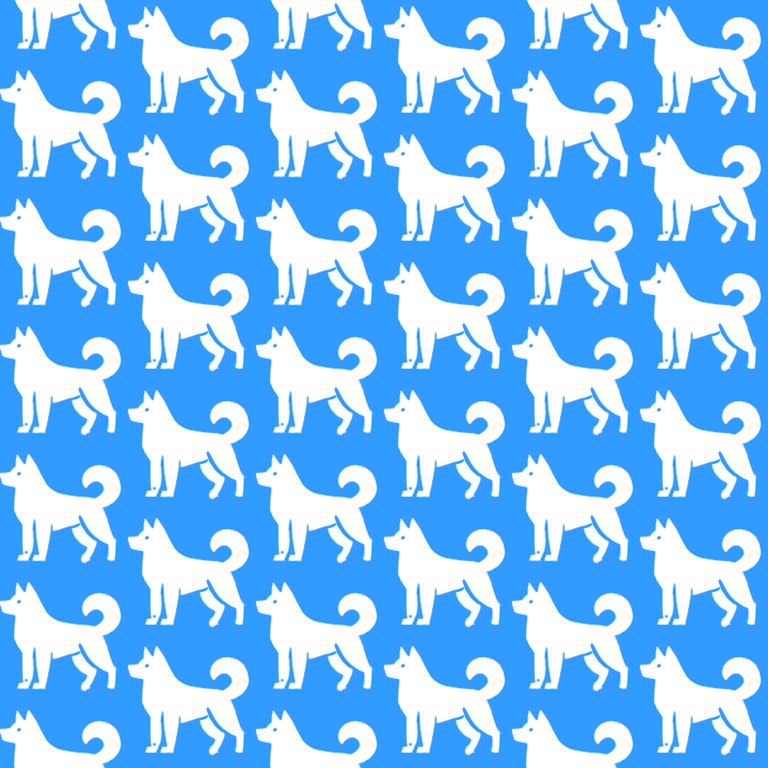 Condensed pattern of Kai Kens on a blue background