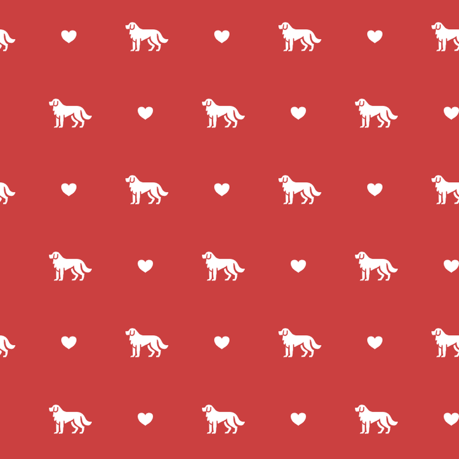 Kars with Hearts on Red Background