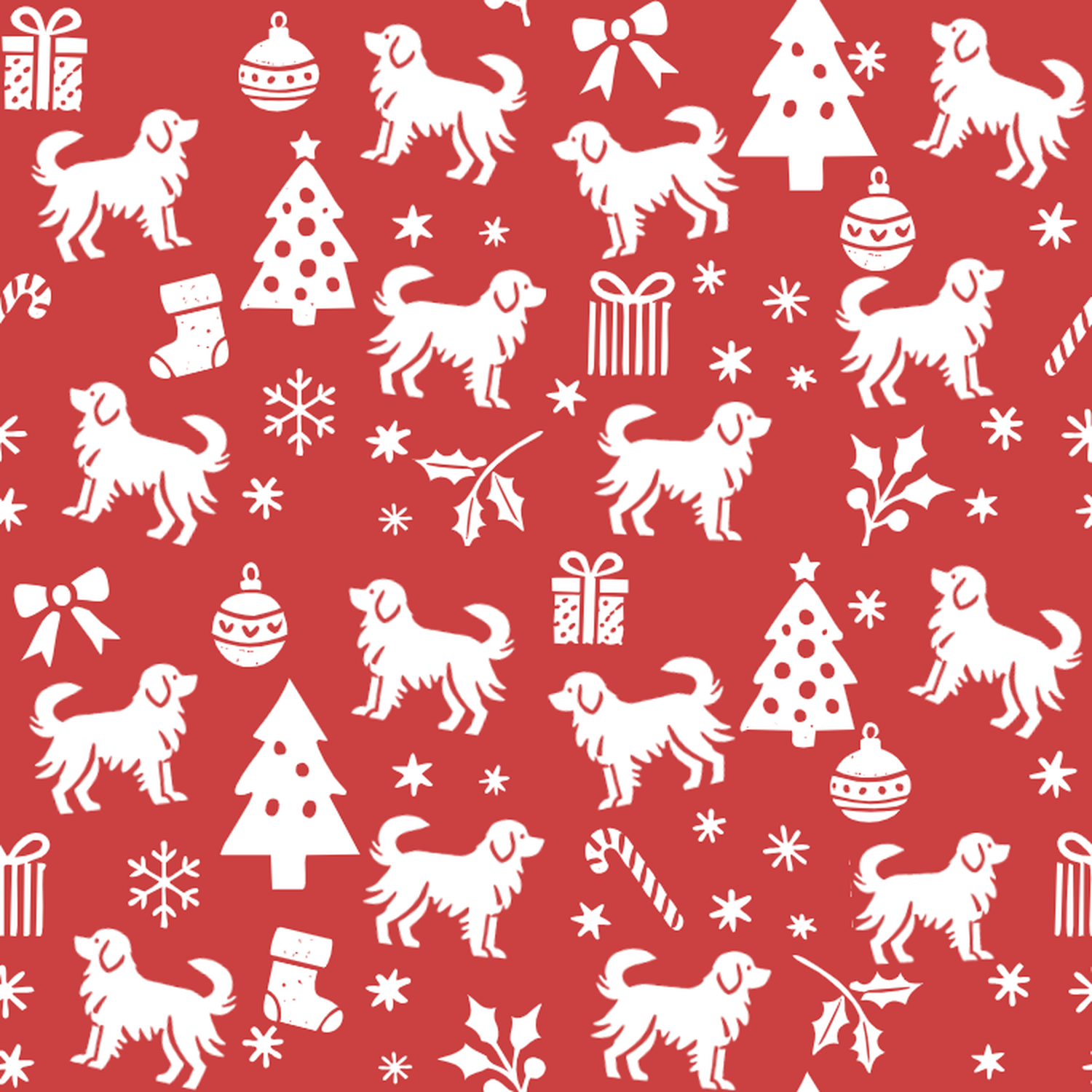 Kooikerhondje and White Christmas Symbols