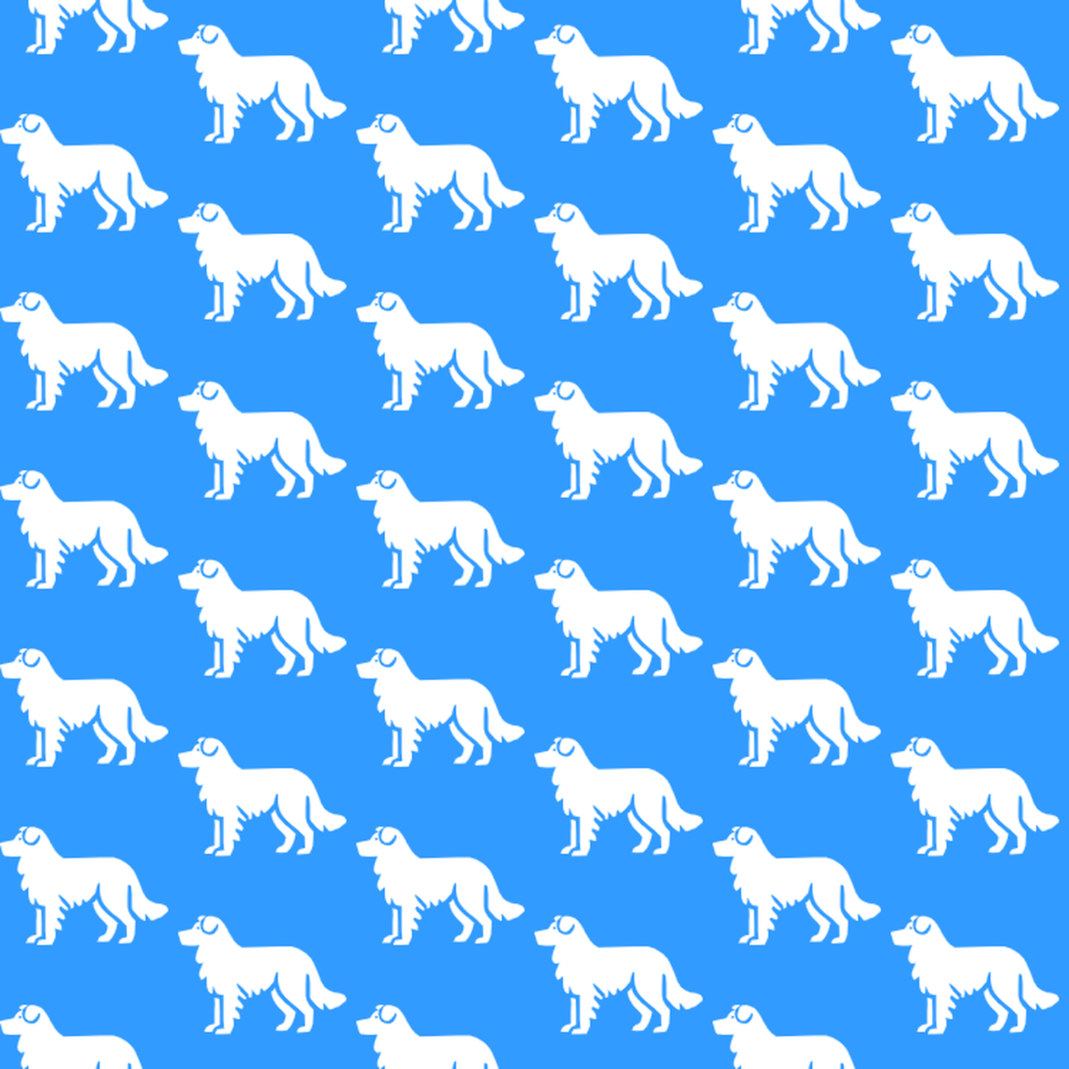 Condensed pattern of Mioritic Sheepdogs on a blue background