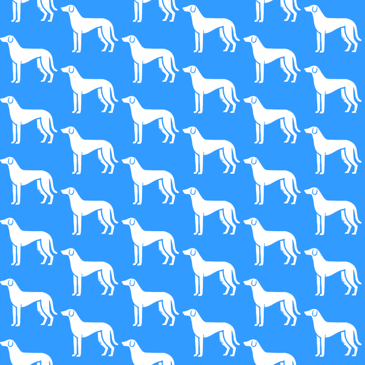Condensed pattern of Montenegrin Mountain Hounds on a blue background
