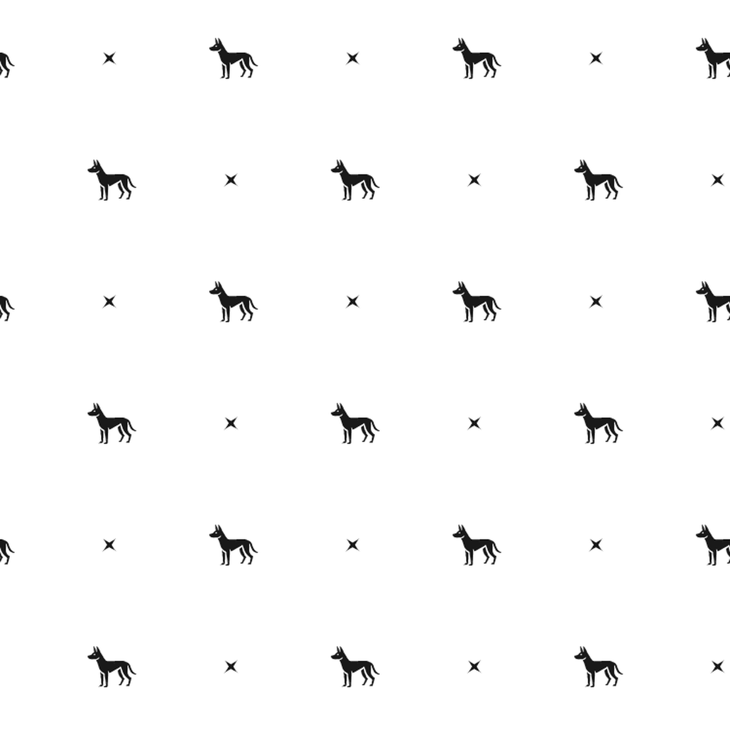 Minimalist pattern of Rat Terriers