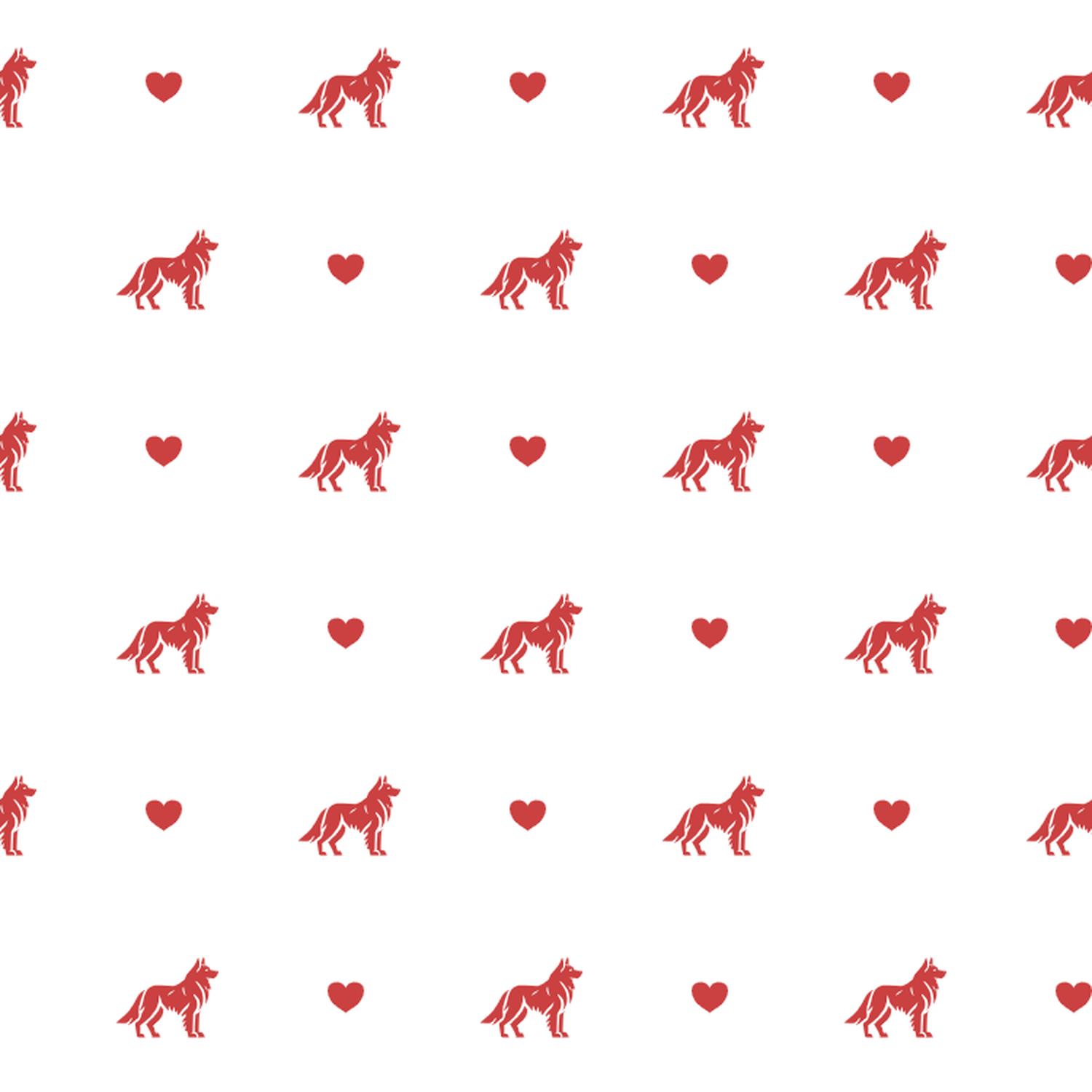 Shiloh Shepherd with Red Hearts