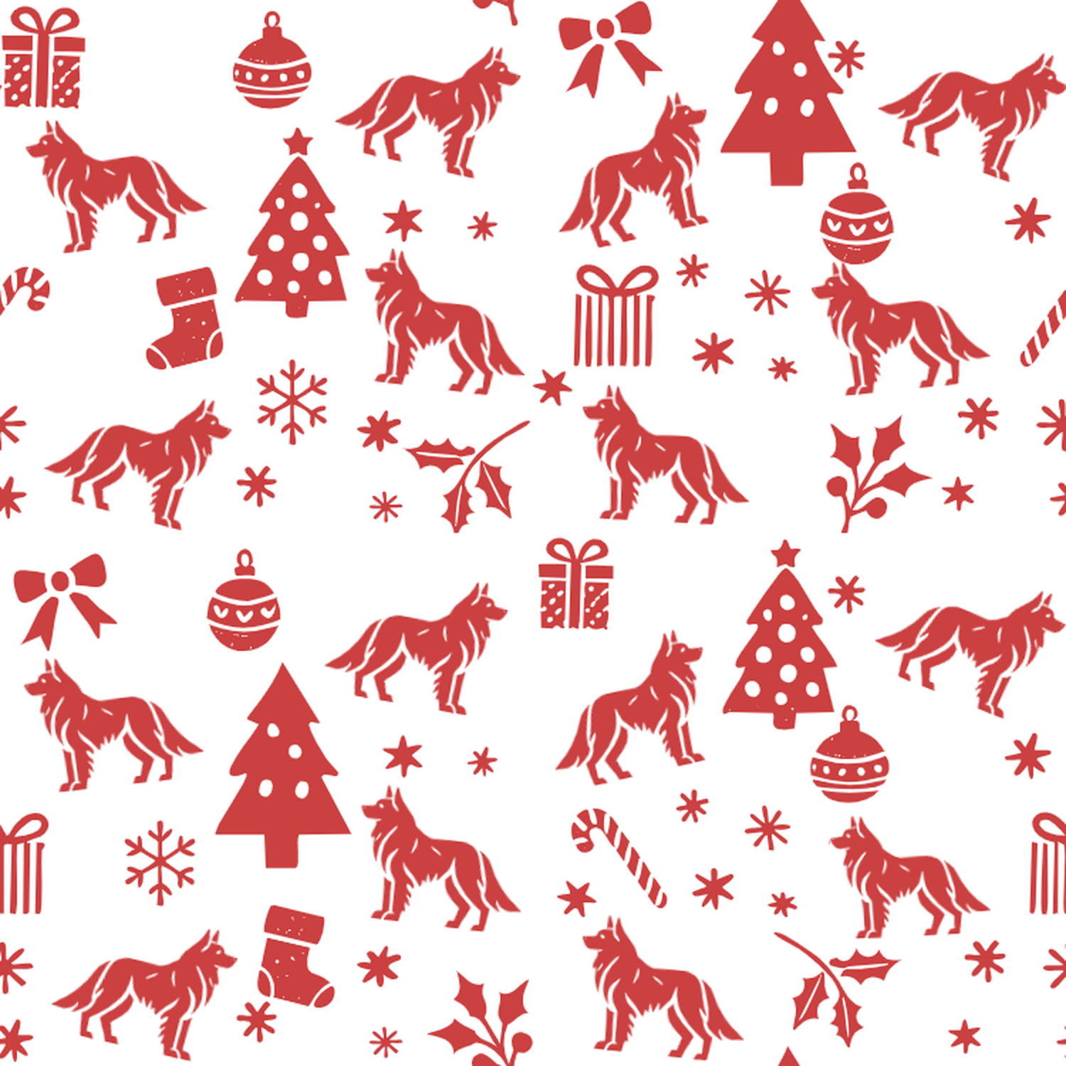 Shiloh Shepherd and Red Christmas Symbols