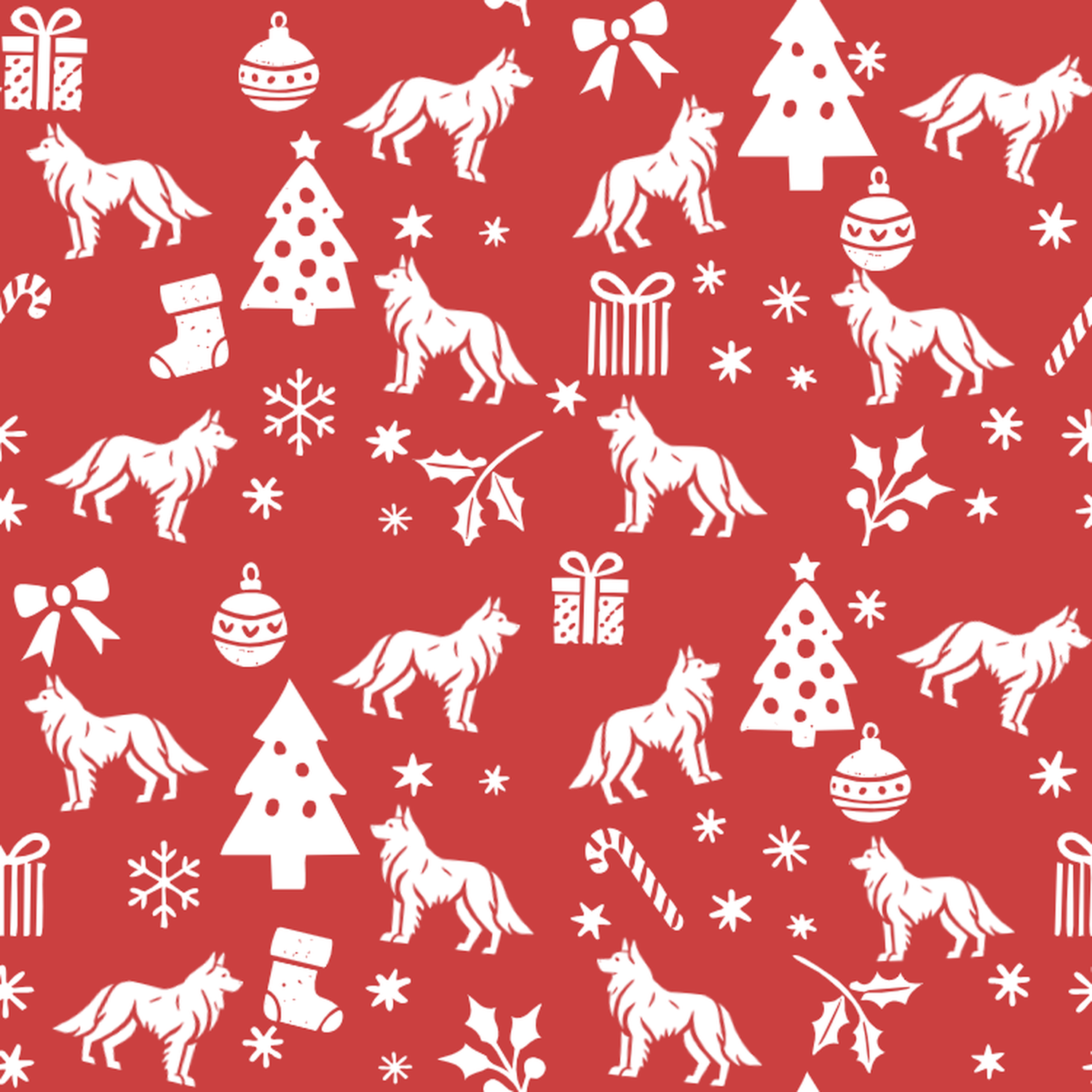 Shiloh Shepherd and White Christmas Symbols