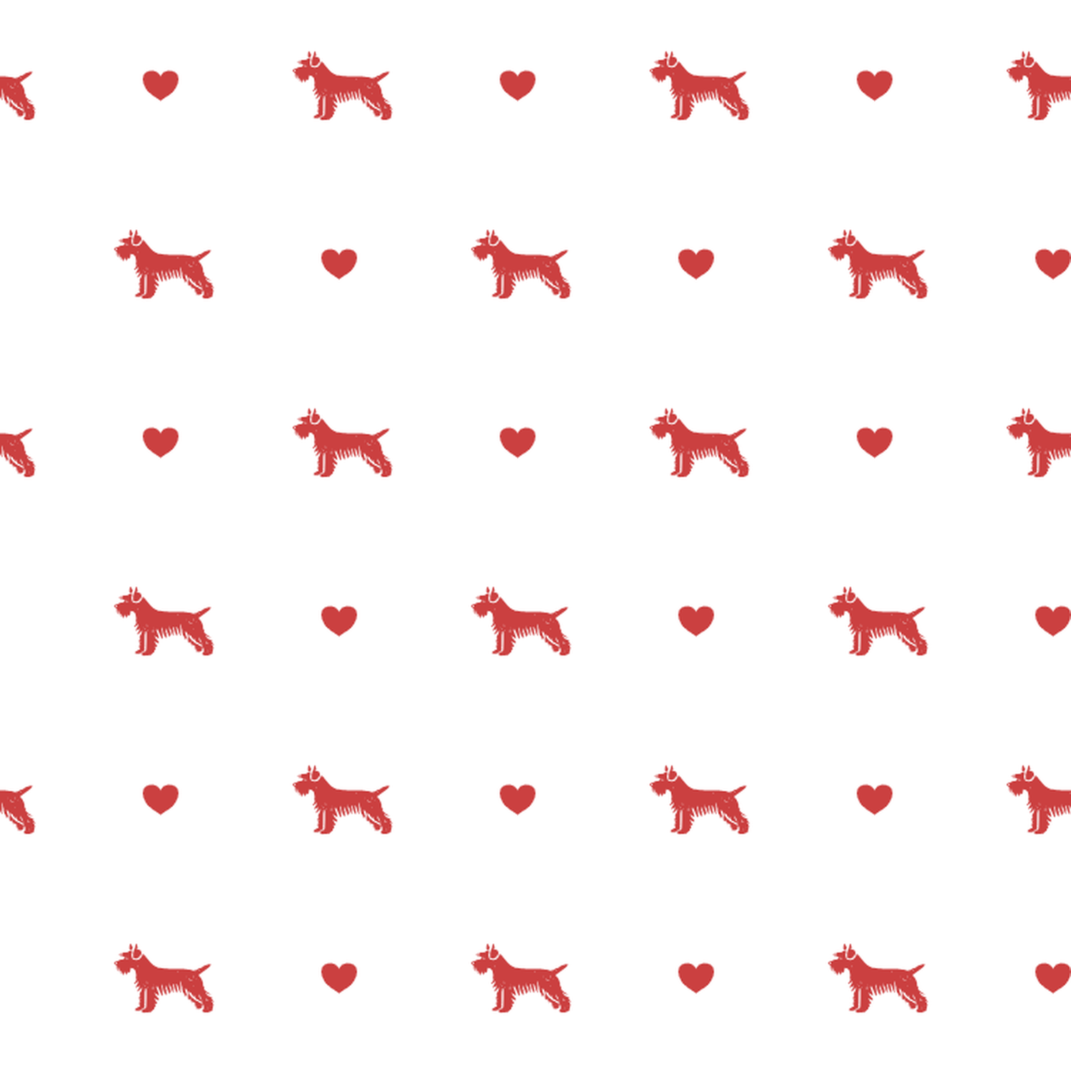 Silky Terrier with Red Hearts