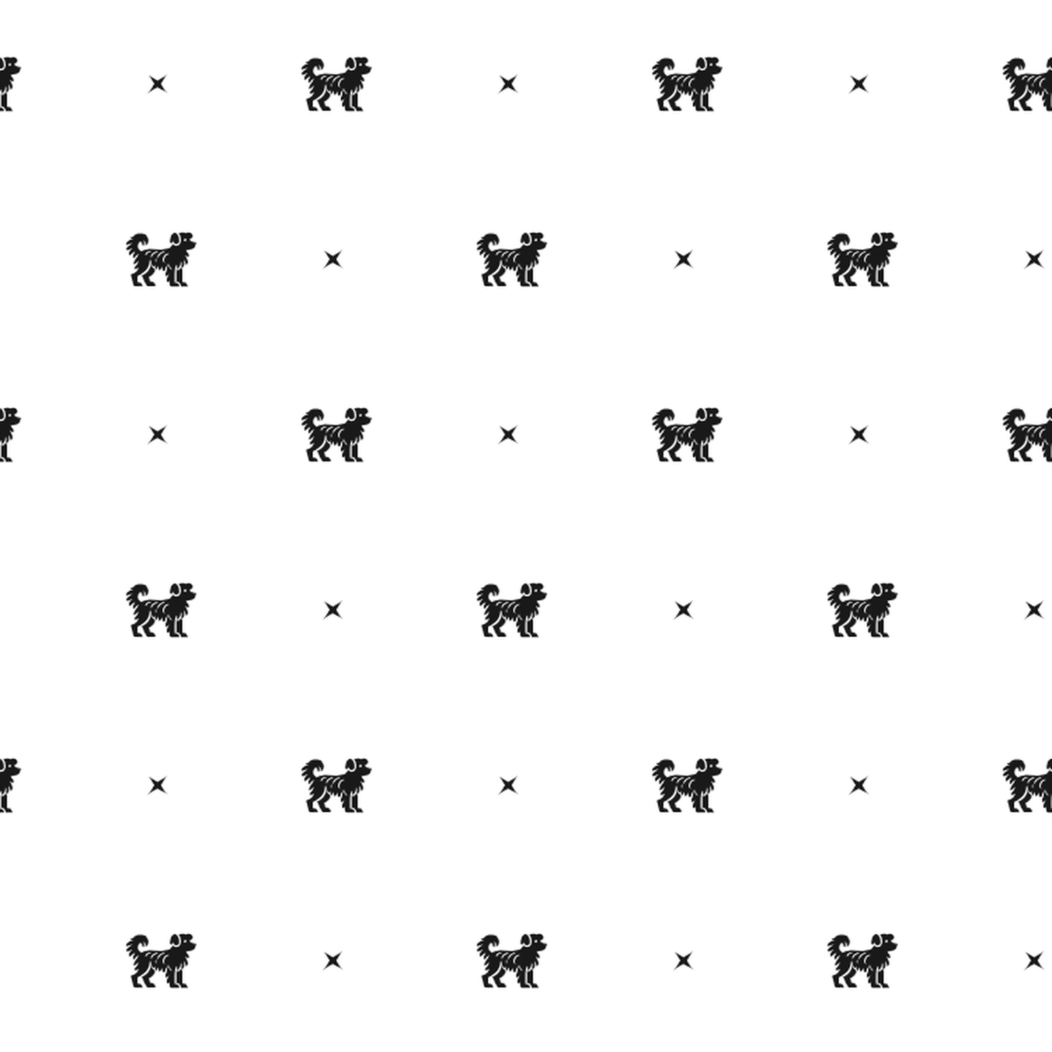 Minimalist pattern of Small Greek domestic dogs