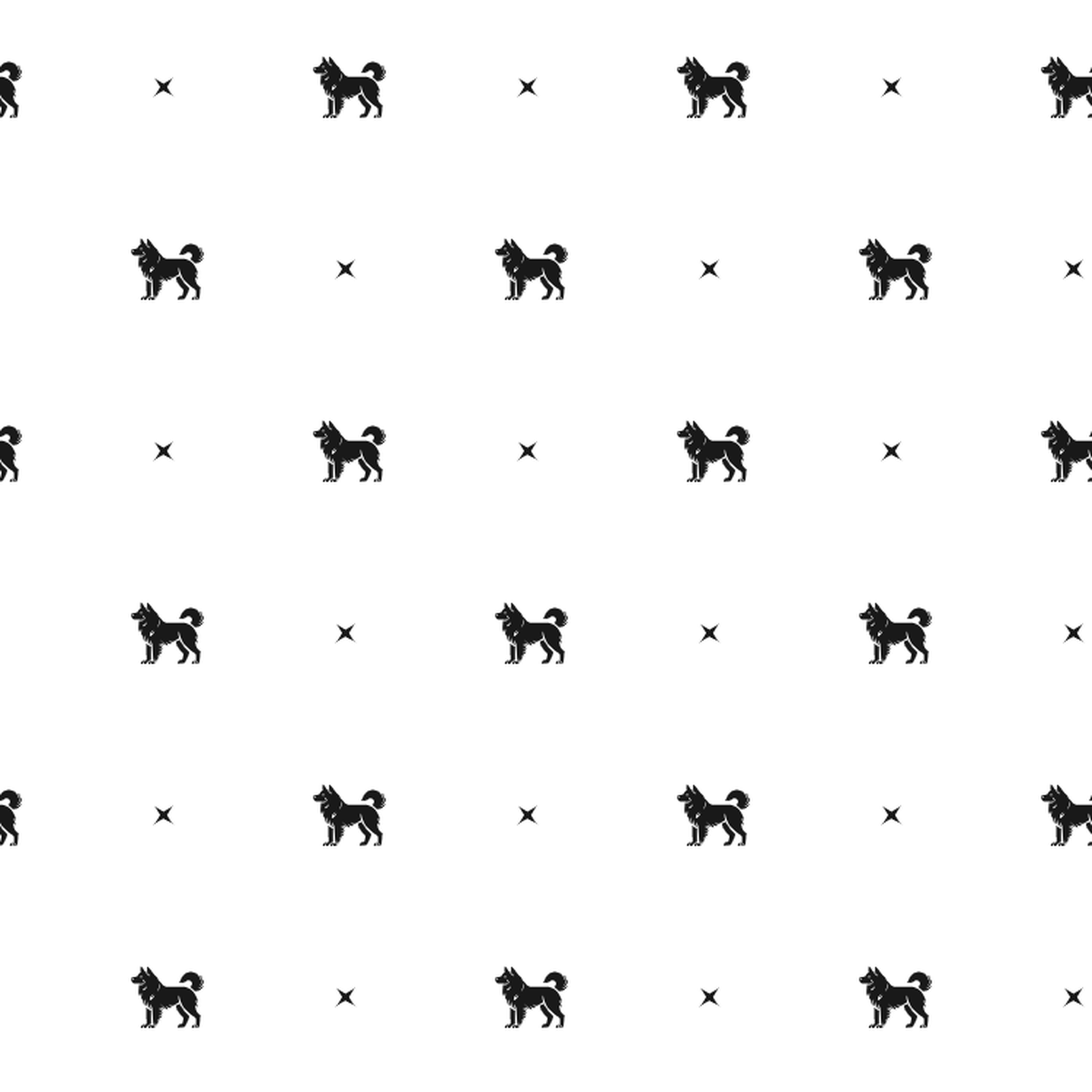 Minimalist pattern of Thai Bangkaew Dogs