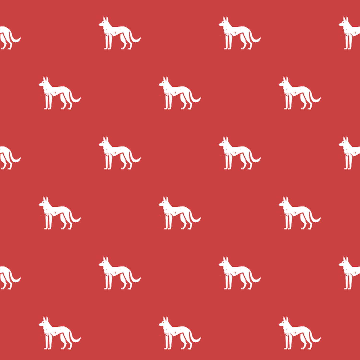 Basic White on Red Africanis Pattern