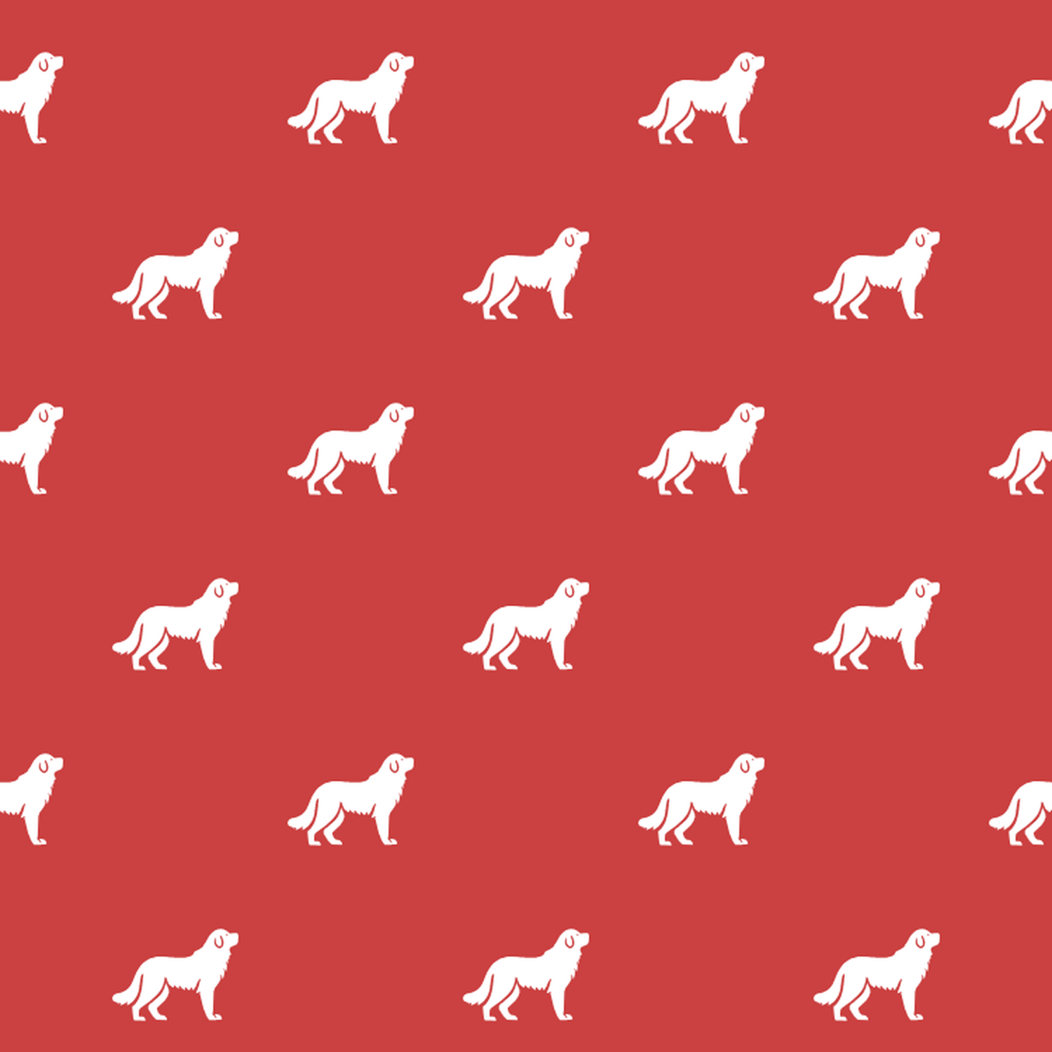 Basic White on Red Akbash Pattern