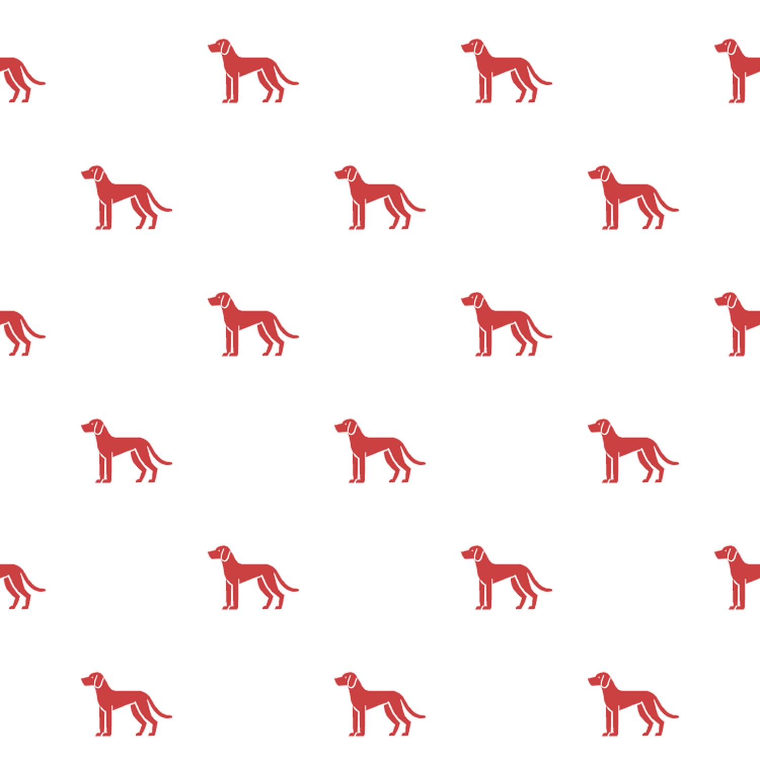 Basic Red on White Artois Hound Pattern