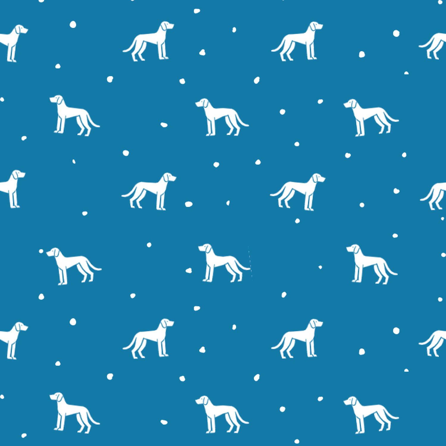 Artois Hound and Dots on Blue