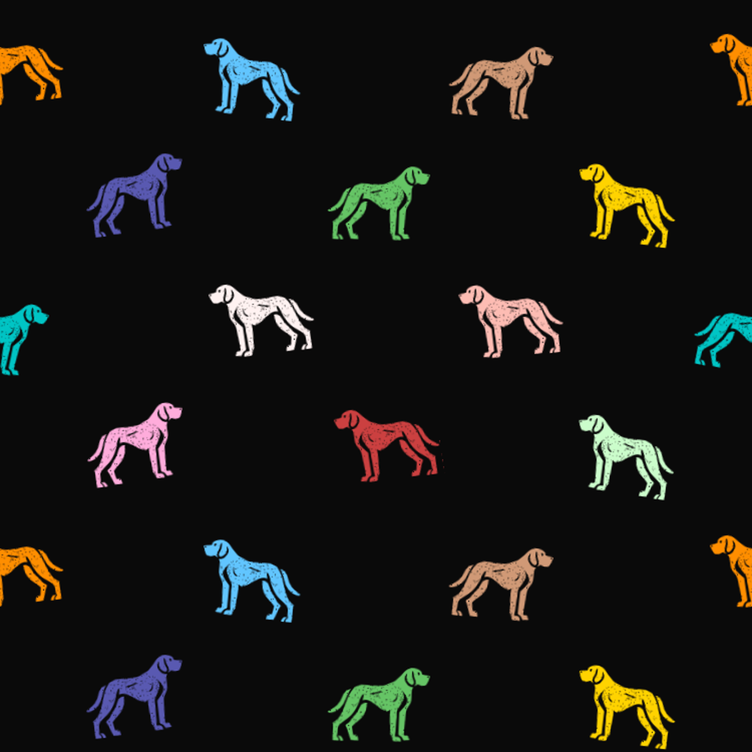 Multicolored Burgos Pointer Pattern on a Dark Background