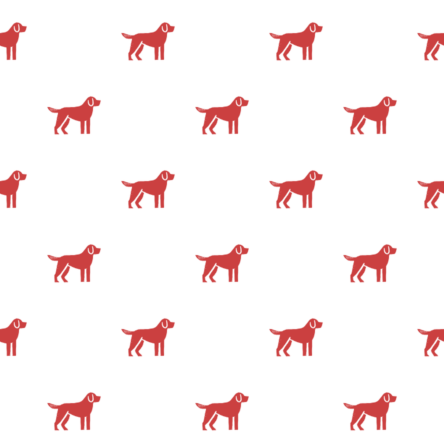 Basic Red on White Cão de Castro Laboreiro Pattern