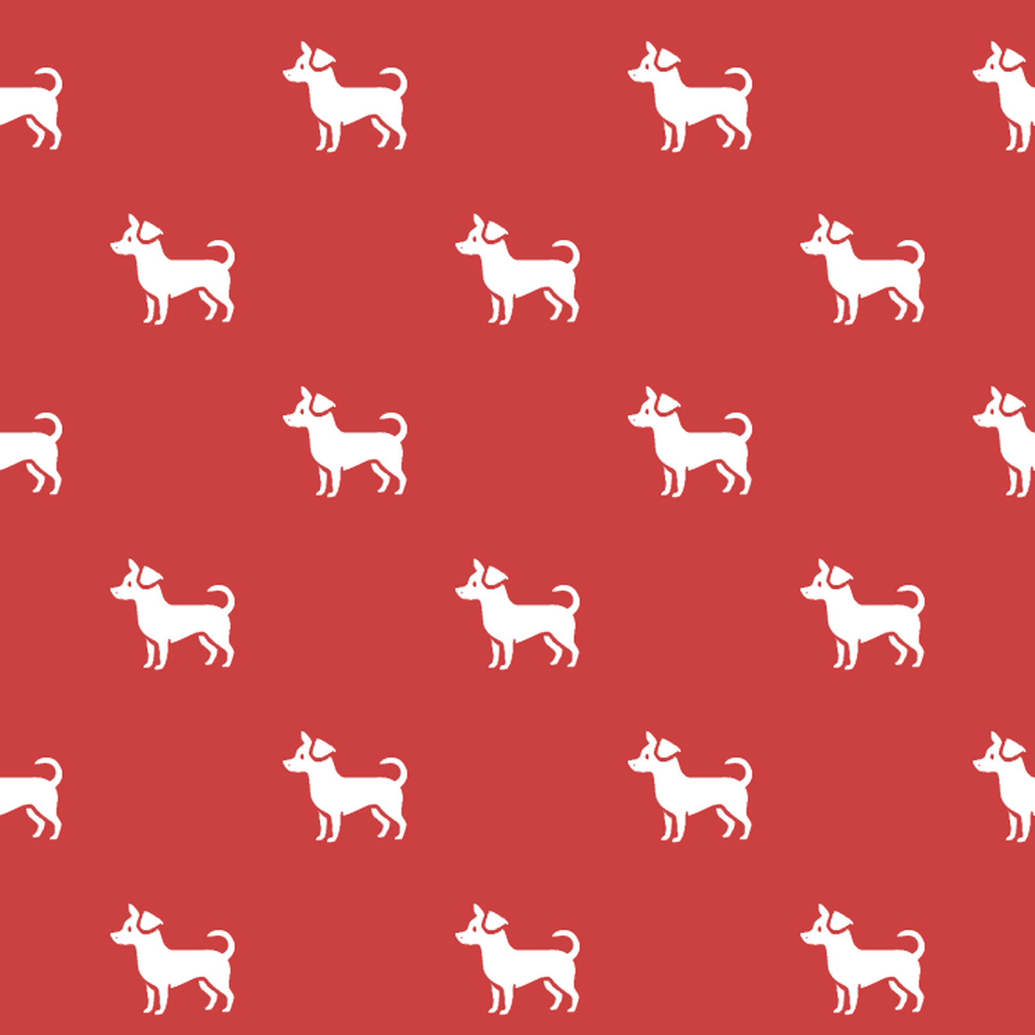 Basic White on Red Chiweenie Pattern