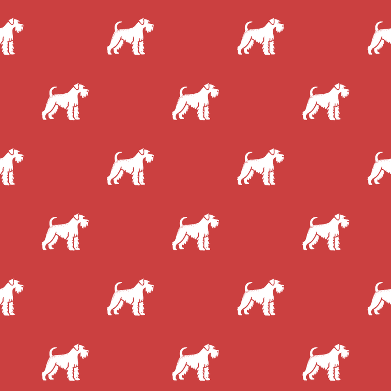 Basic White on Red Giant Schnauzer Pattern