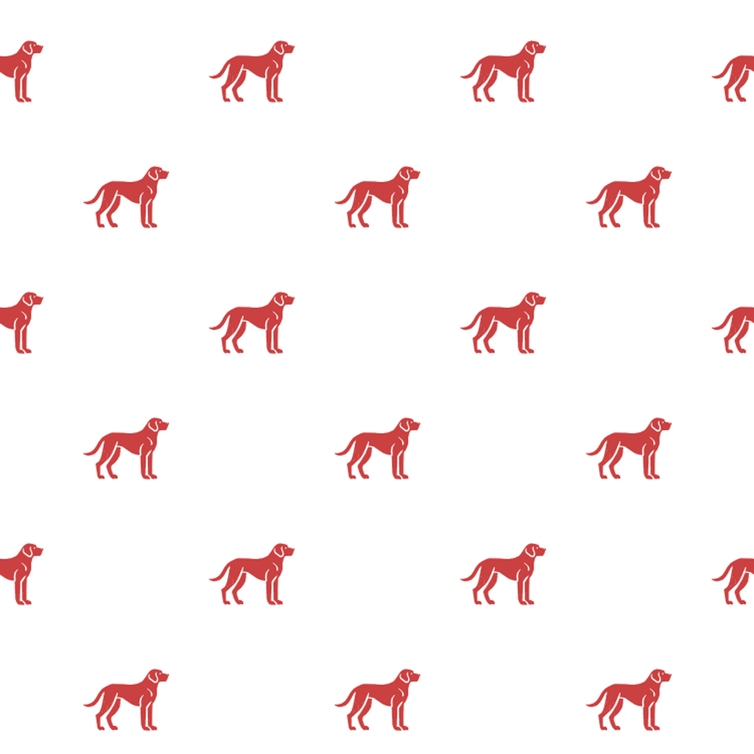 Basic Red on White Huntaway Pattern