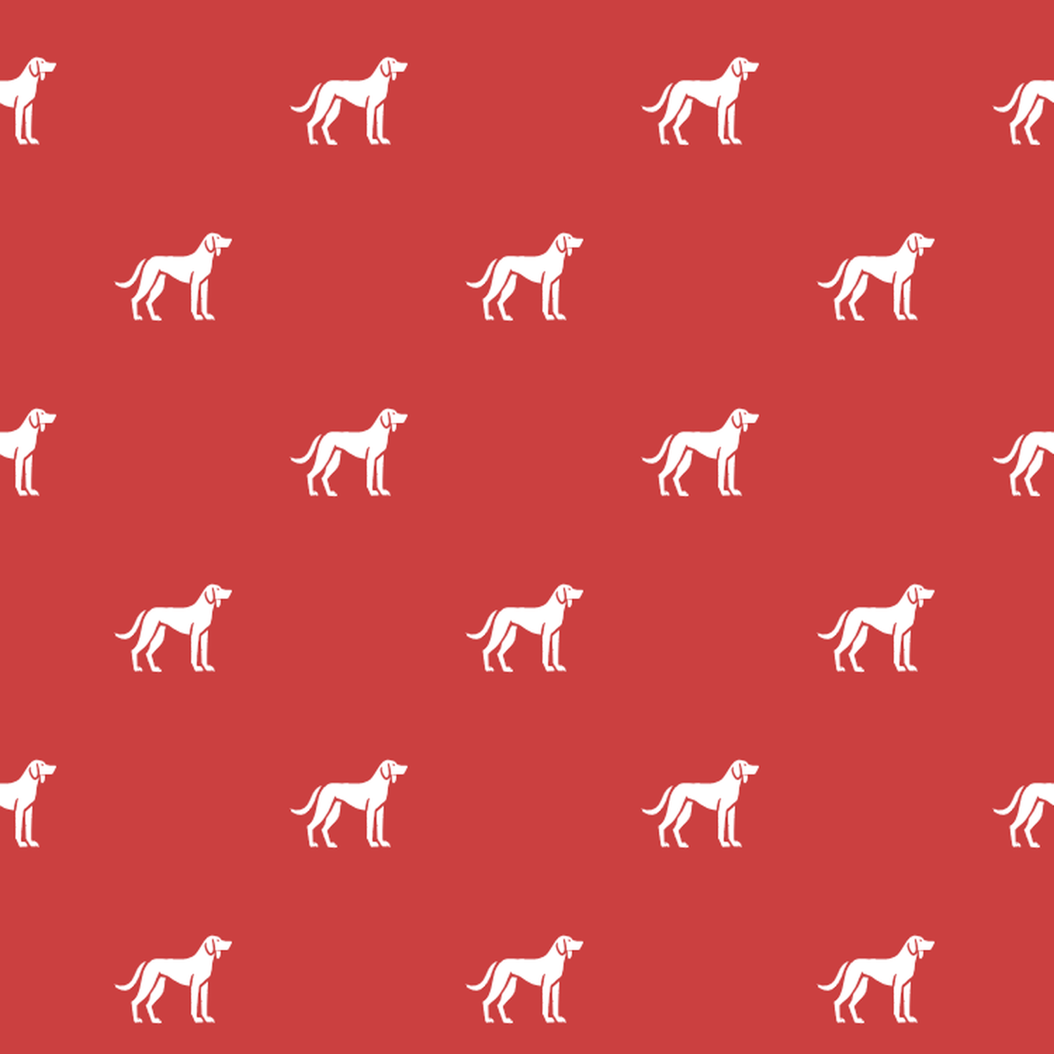 Basic White on Red Hygen Hound Pattern