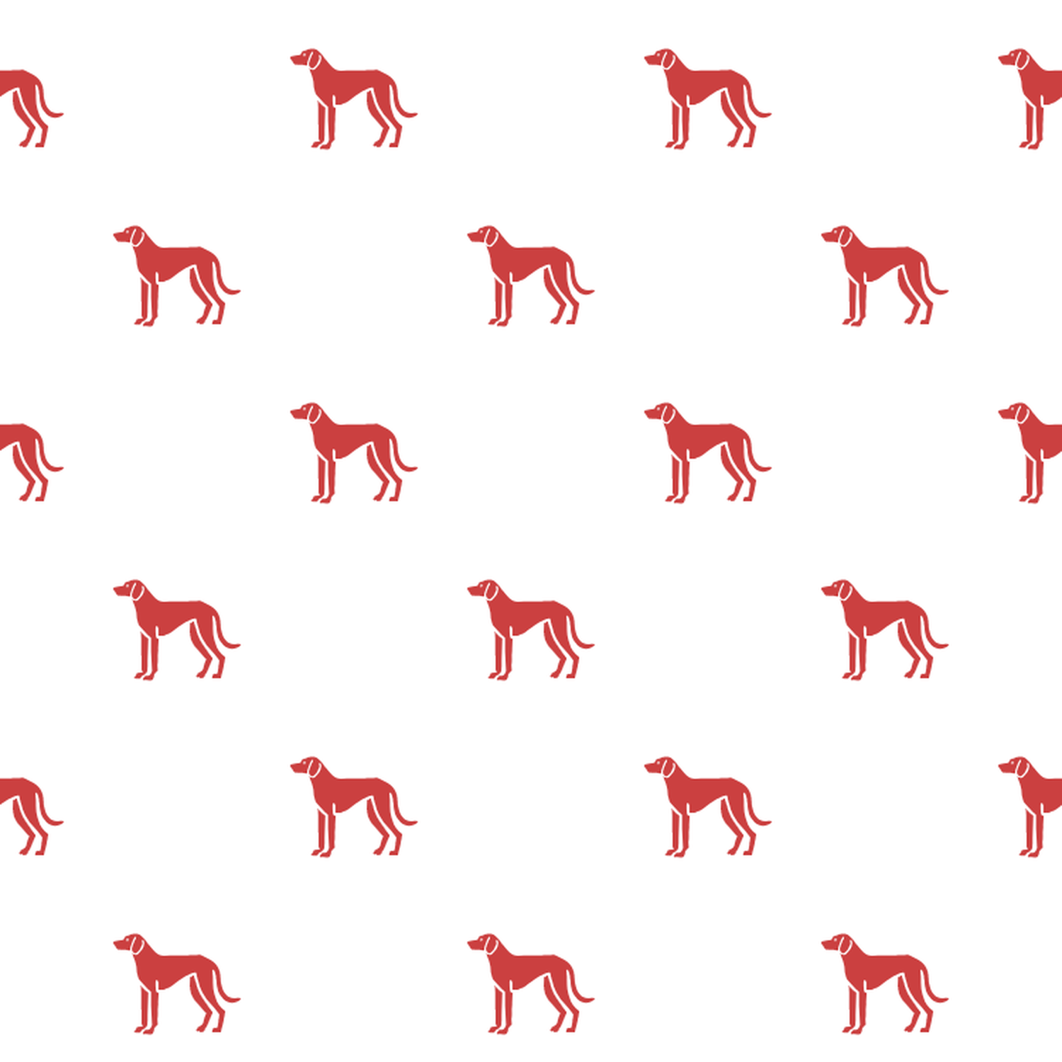 Basic Red on White Istrian Shorthaired Hound Pattern