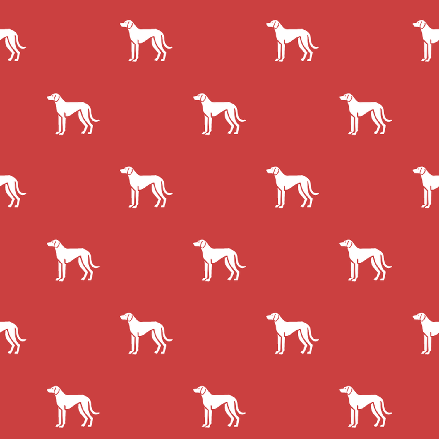 Basic White on Red Istrian Shorthaired Hound Pattern