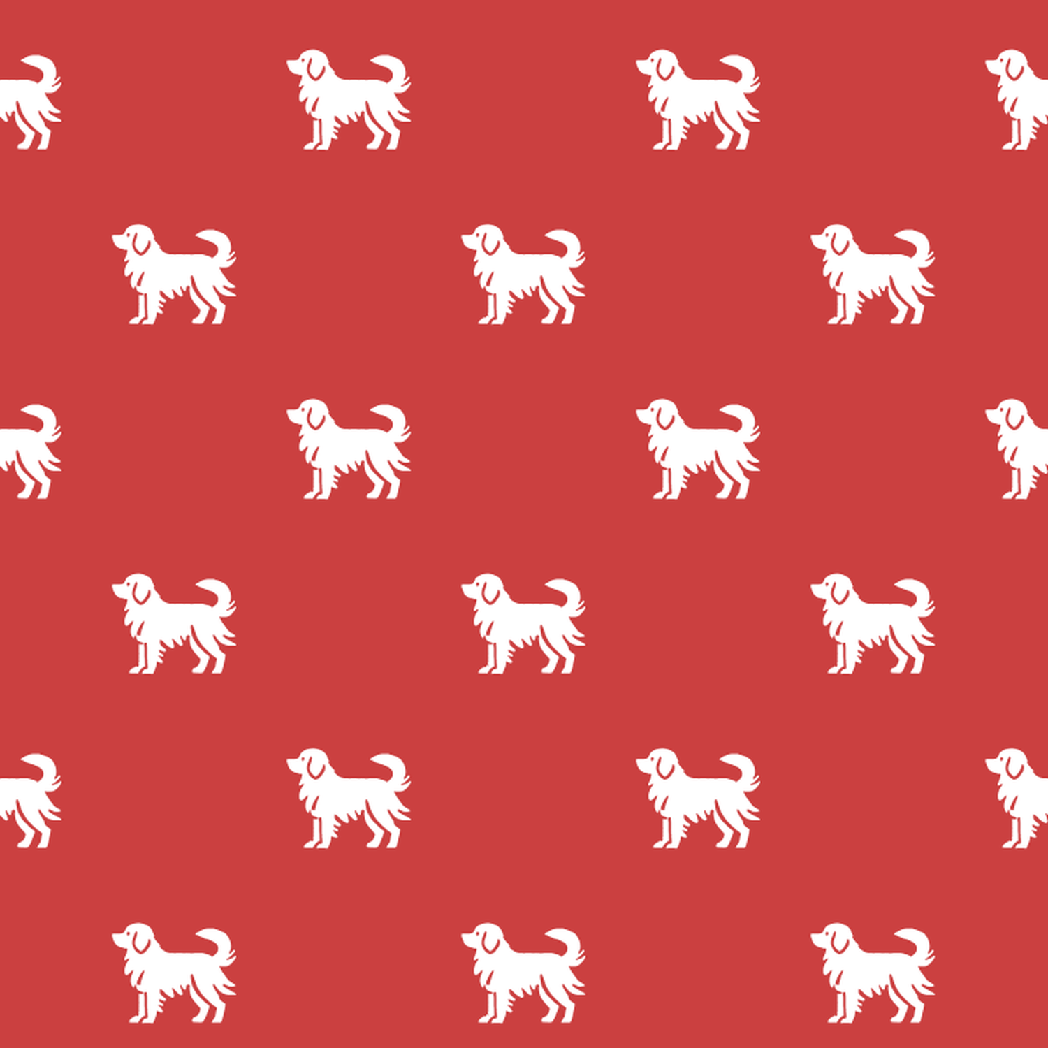 Basic White on Red Kooikerhondje Pattern