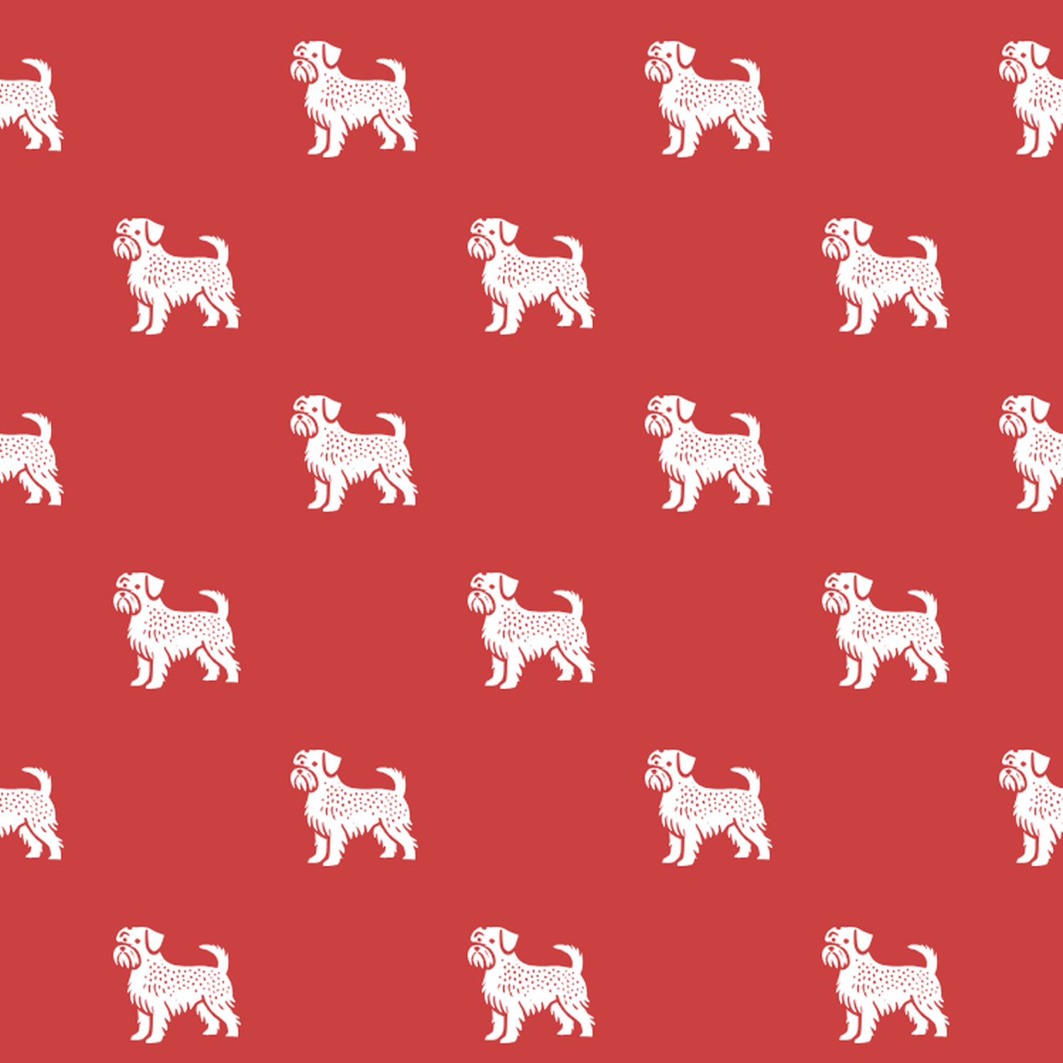 Basic White on Red Maltese Pattern