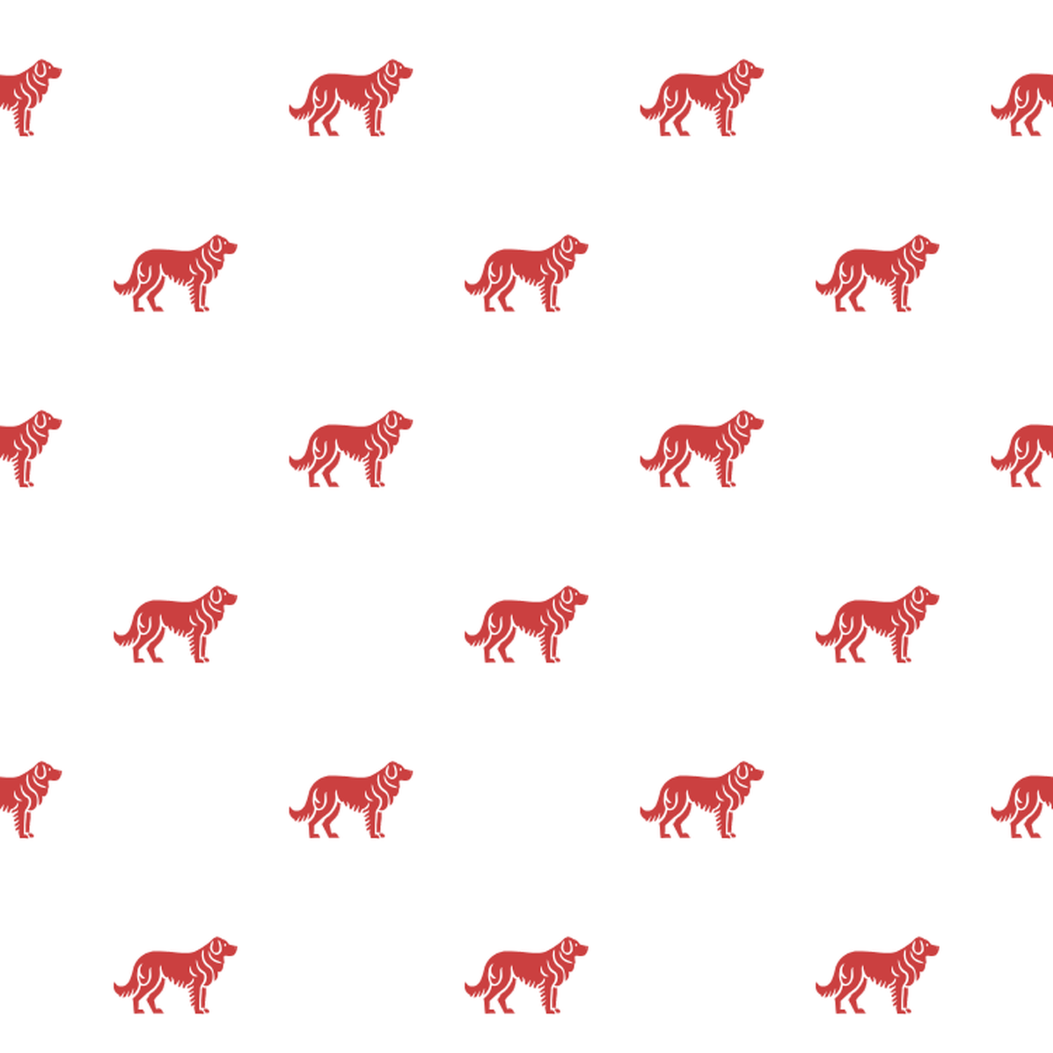 Basic Red on White Maremmano-Abruzzese Sheepdog Pattern