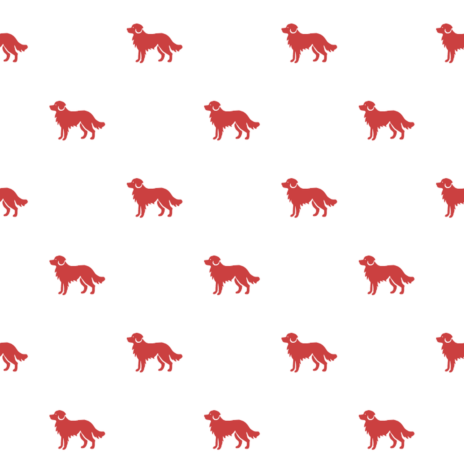 Basic Red on White Miniature American Shepher Pattern