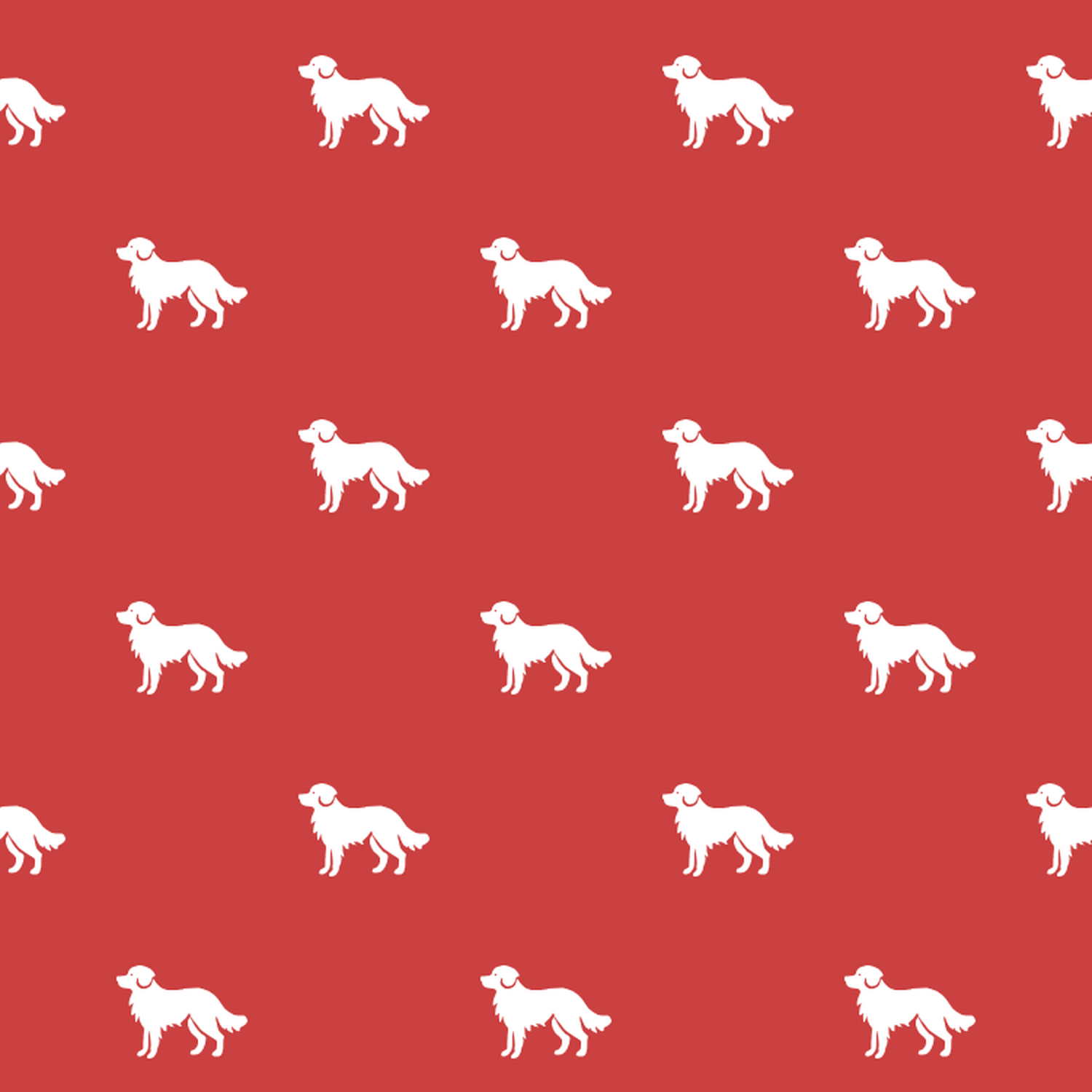 Basic White on Red Miniature American Shepher Pattern