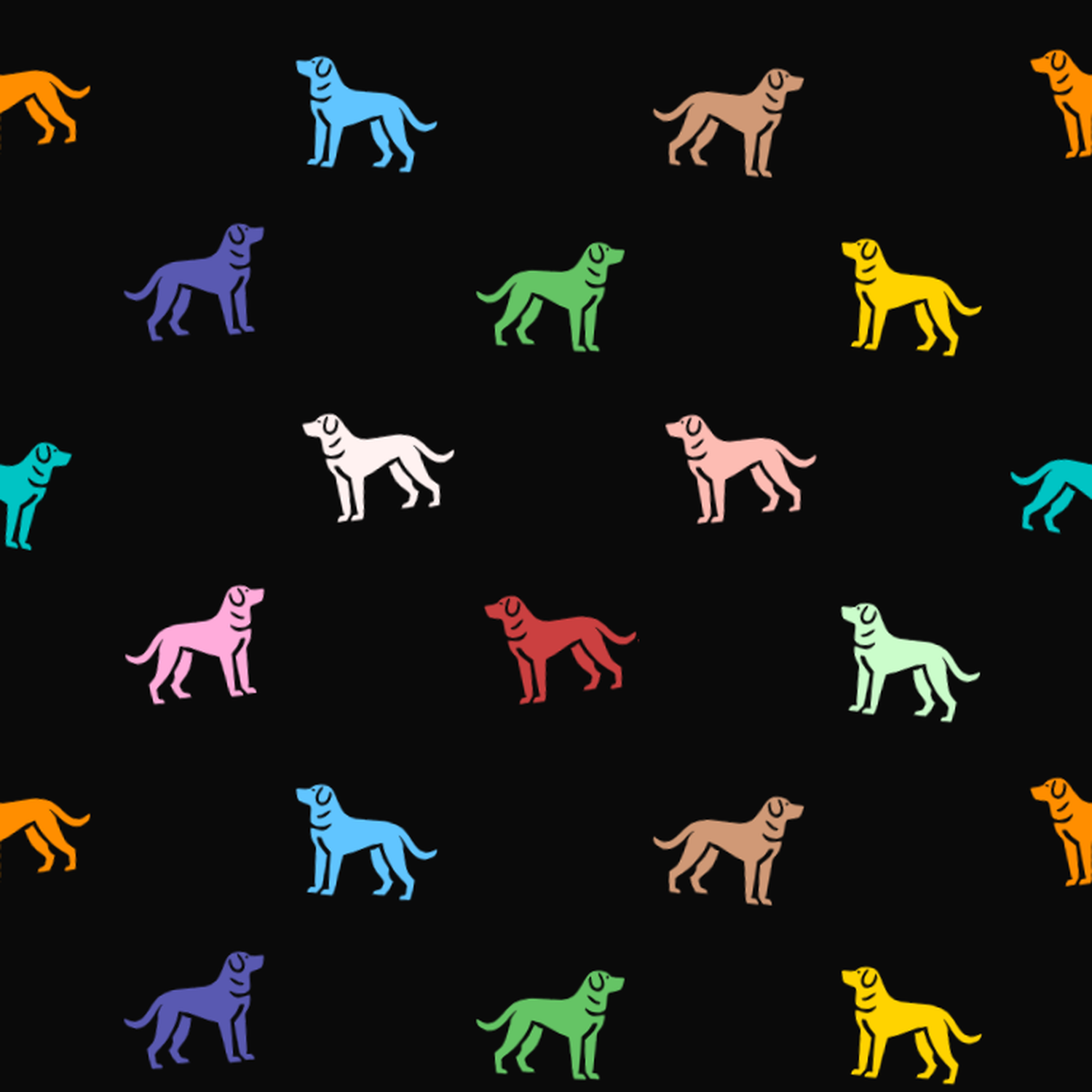 Multicolored Mountain Cur Pattern on a Dark Background