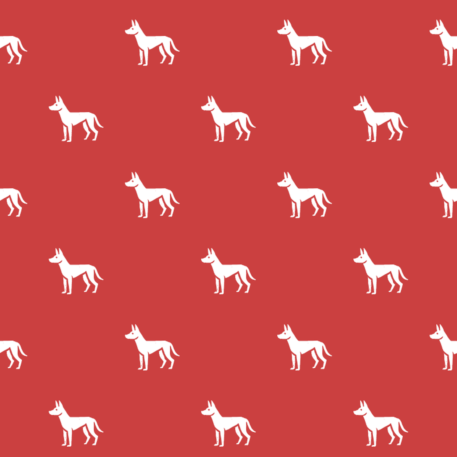 Basic White on Red Rat Terrier Pattern