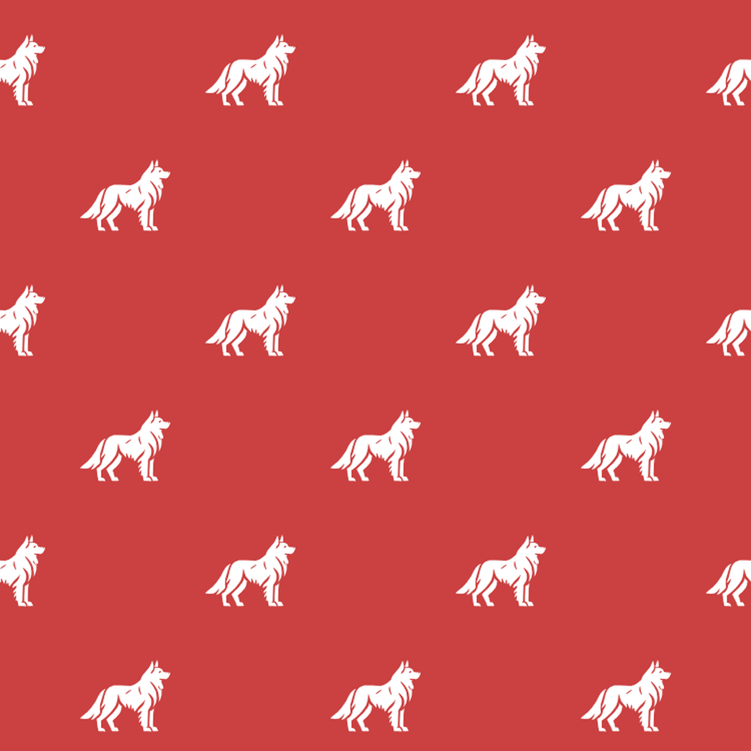 Basic White on Red Shiloh Shepherd Pattern