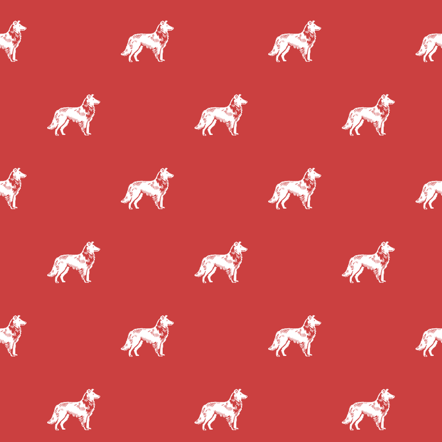 Basic White on Red Smooth Collie Pattern