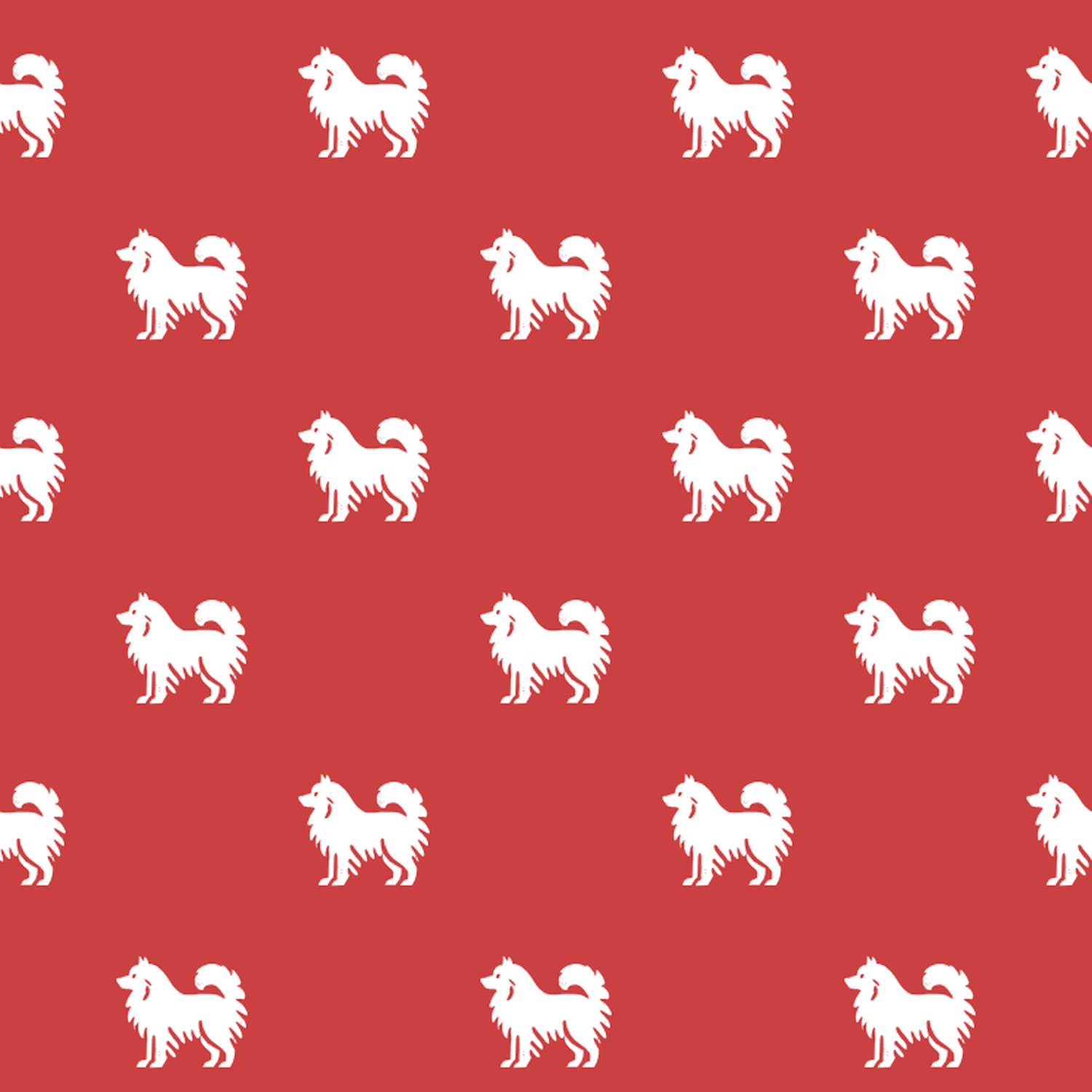 Basic White on Red Swedish Lapphund Pattern