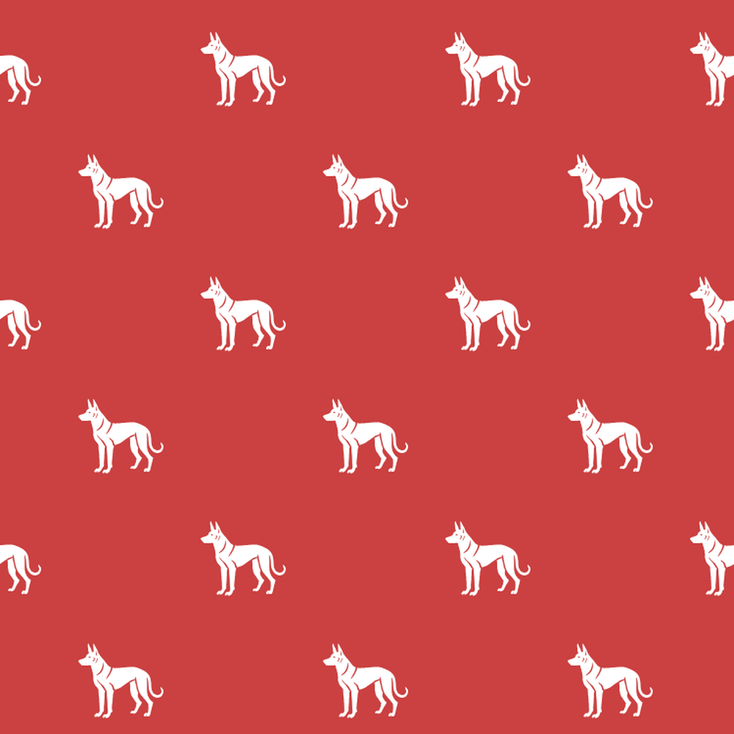 Basic White on Red Thai Ridgeback Pattern